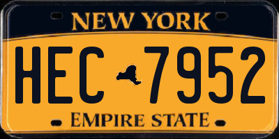 NY license plate HEC7952