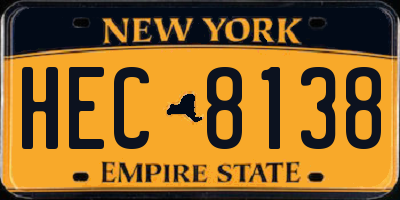 NY license plate HEC8138