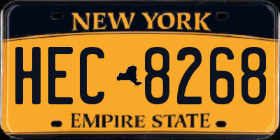 NY license plate HEC8268