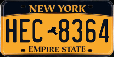 NY license plate HEC8364