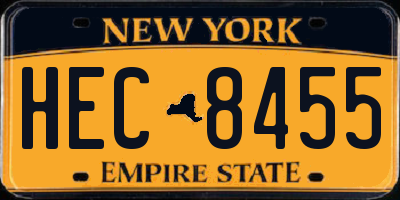 NY license plate HEC8455