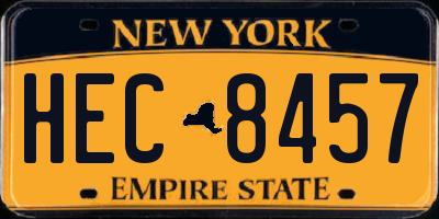 NY license plate HEC8457