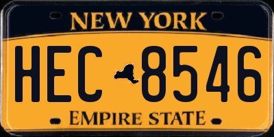 NY license plate HEC8546