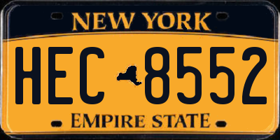 NY license plate HEC8552
