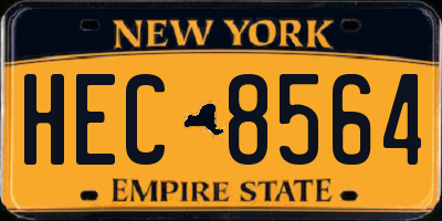 NY license plate HEC8564