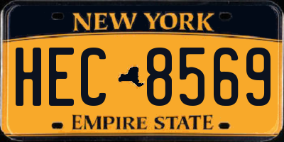 NY license plate HEC8569