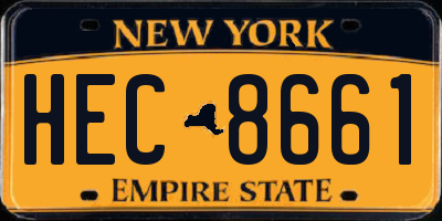 NY license plate HEC8661