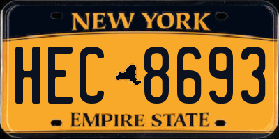 NY license plate HEC8693