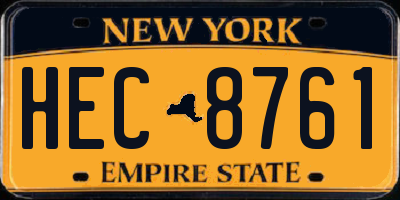 NY license plate HEC8761