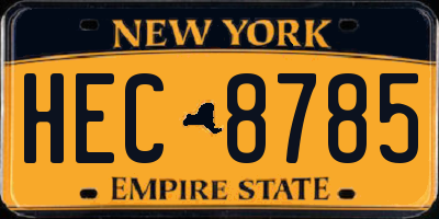 NY license plate HEC8785