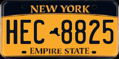 NY license plate HEC8825