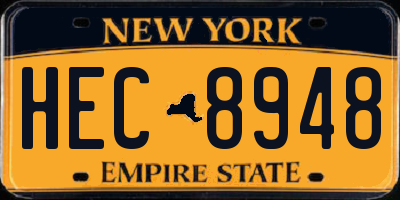 NY license plate HEC8948
