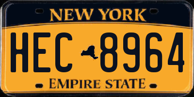 NY license plate HEC8964