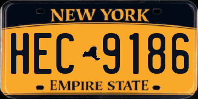 NY license plate HEC9186