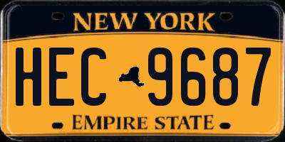 NY license plate HEC9687