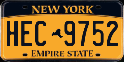 NY license plate HEC9752