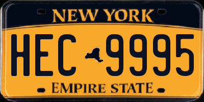 NY license plate HEC9995