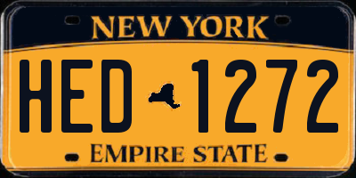 NY license plate HED1272