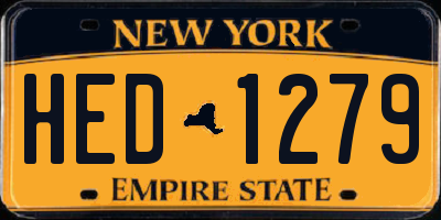 NY license plate HED1279