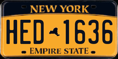 NY license plate HED1636