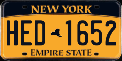 NY license plate HED1652