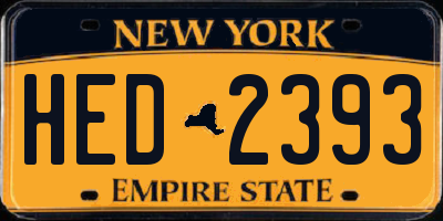 NY license plate HED2393