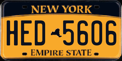 NY license plate HED5606