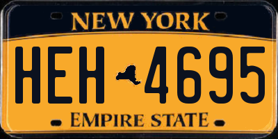 NY license plate HEH4695