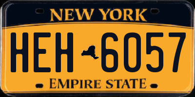 NY license plate HEH6057