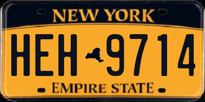 NY license plate HEH9714