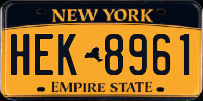 NY license plate HEK8961