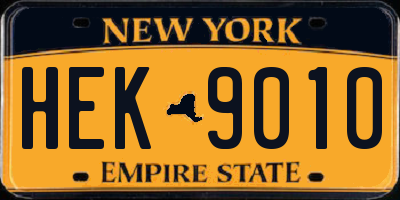 NY license plate HEK9010