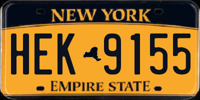 NY license plate HEK9155