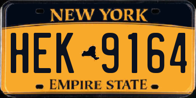 NY license plate HEK9164