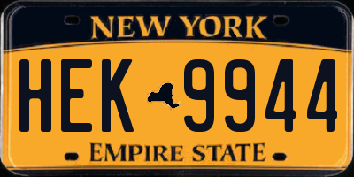 NY license plate HEK9944