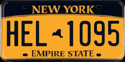 NY license plate HEL1095