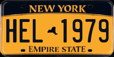NY license plate HEL1979
