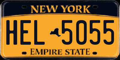 NY license plate HEL5055