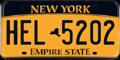 NY license plate HEL5202
