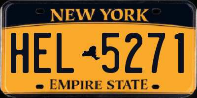NY license plate HEL5271