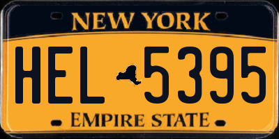 NY license plate HEL5395