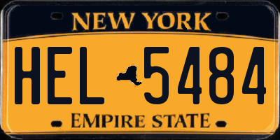 NY license plate HEL5484