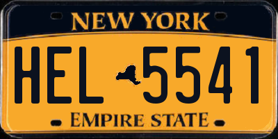 NY license plate HEL5541