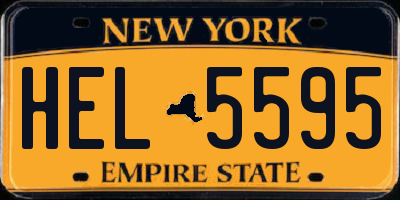 NY license plate HEL5595