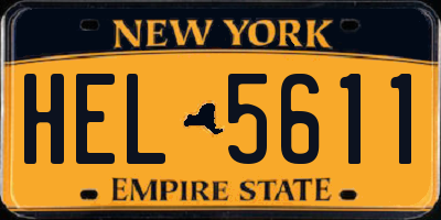 NY license plate HEL5611