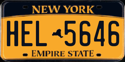 NY license plate HEL5646