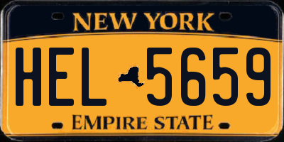 NY license plate HEL5659