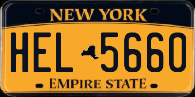 NY license plate HEL5660