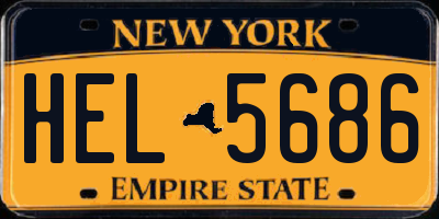 NY license plate HEL5686