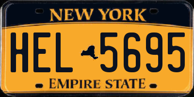 NY license plate HEL5695